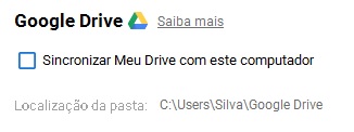 Sincronização do Meu Drive