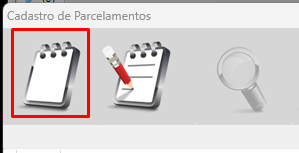 Novo cadastro de parcelamento