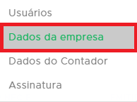 Dados da empresa