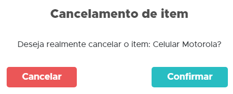 Confirmar cancelamento