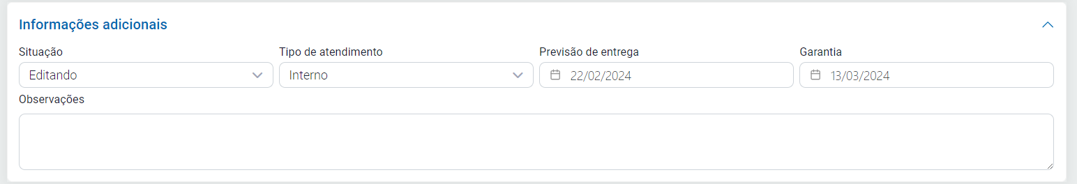 Informações adicionais