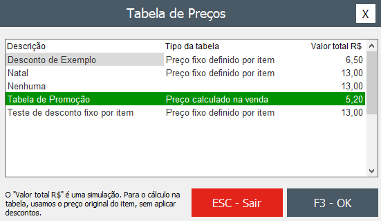 Alt + P no Lançamento Rápido