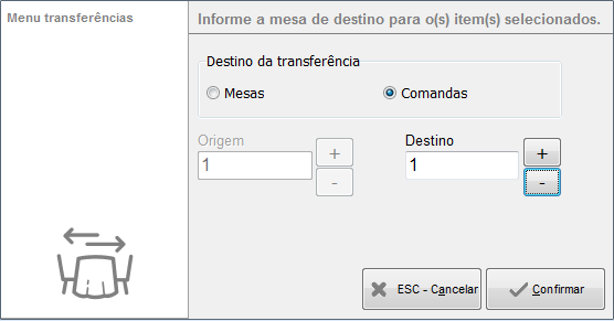 Transferir itens