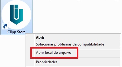 Opção Abrir local do Arquivo