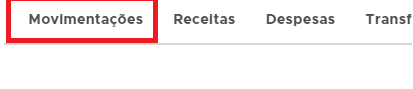 Menu Financeiro Movimentações