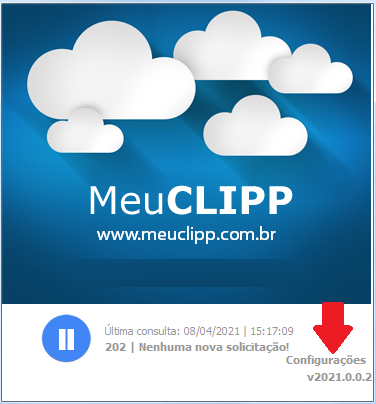 Configurações do MeuClipp