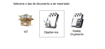 Importar kit ou pedido