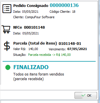 Consignado finalizado