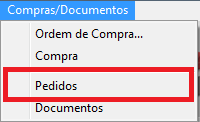 Menu Compras Documentos Pedidos