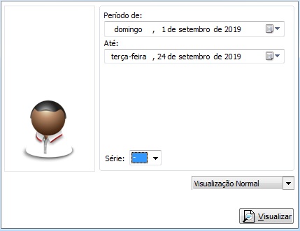 Definição do período do relatório de CT-e
