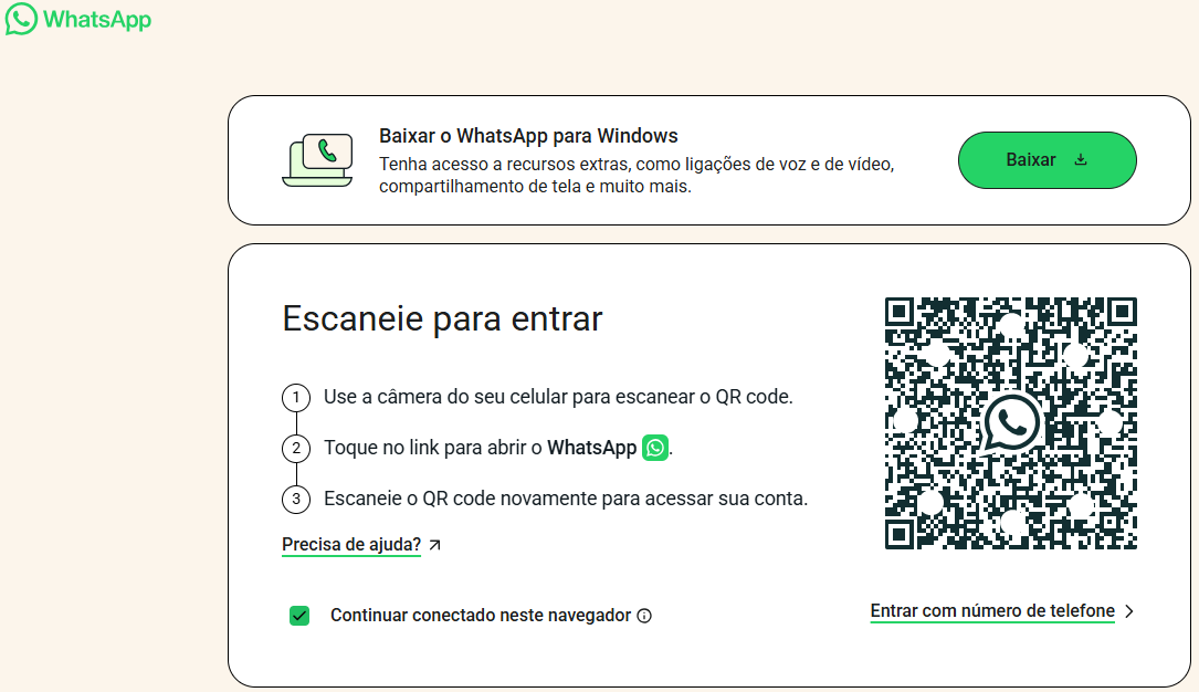 QR-Code do WhatsApp Web