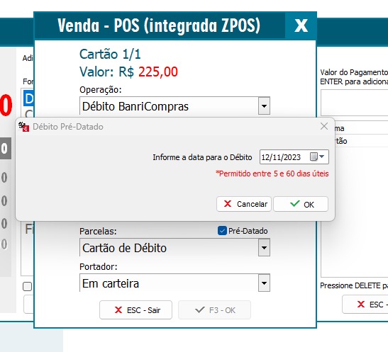 Data do débito