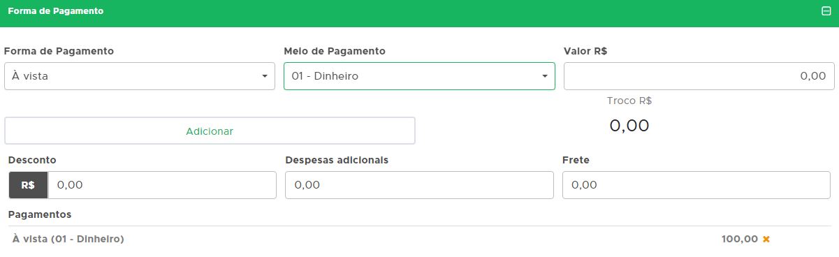 Faturamento da NFC-e