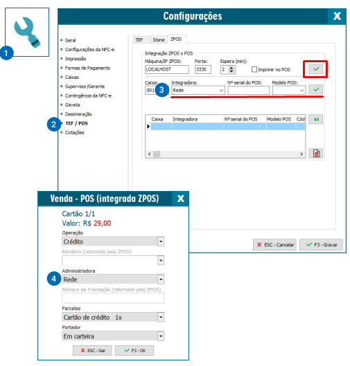 Configuração do ZPOS no sistema