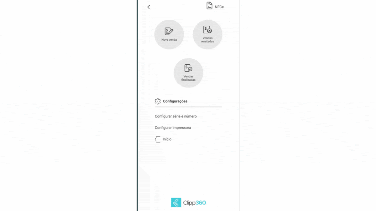 Menu Vendas rejeitadas com opção de reenvio Vendas rejeitadas