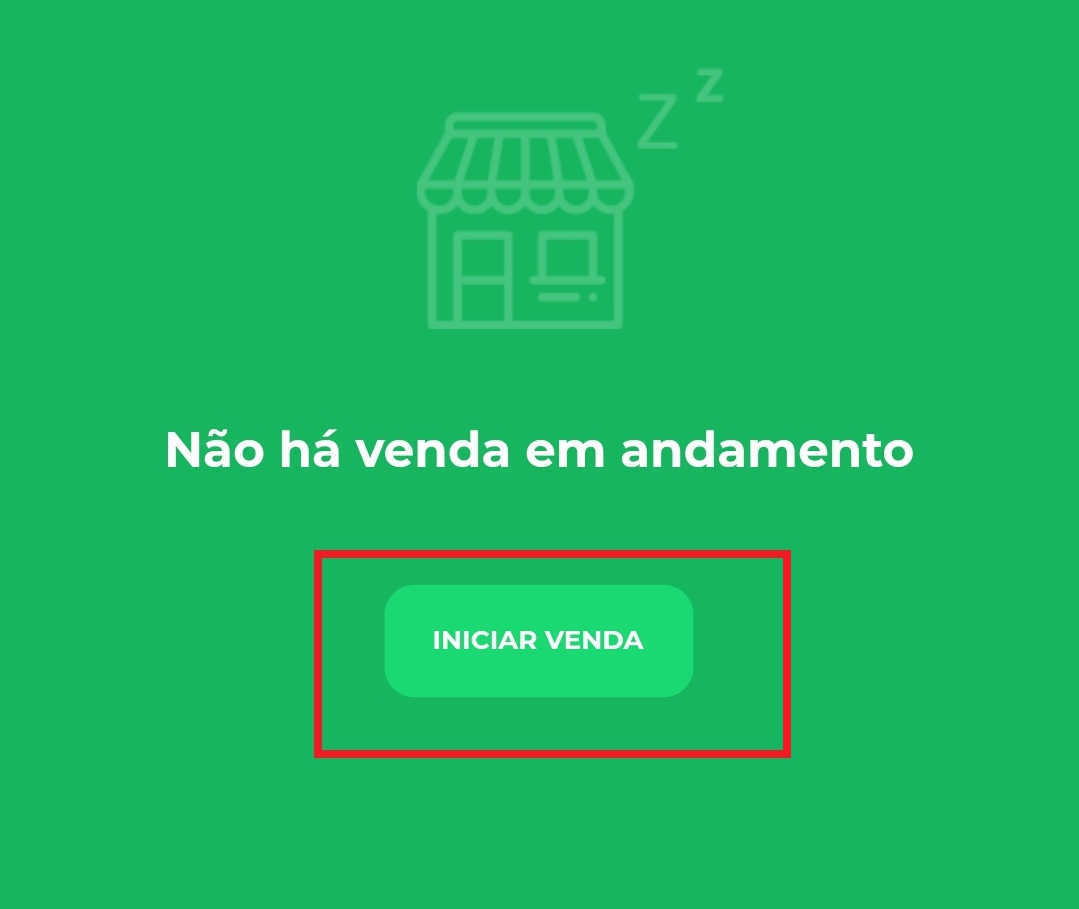 Botão Iniciar Venda no aplicativo ClippFácil Iniciar Venda