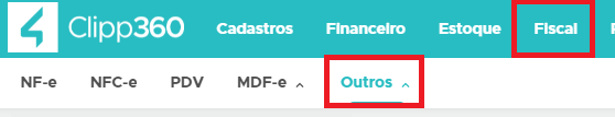 Acesso a Fiscal - Outros para configurar o MDF-e Acesso a Fiscal - Outros