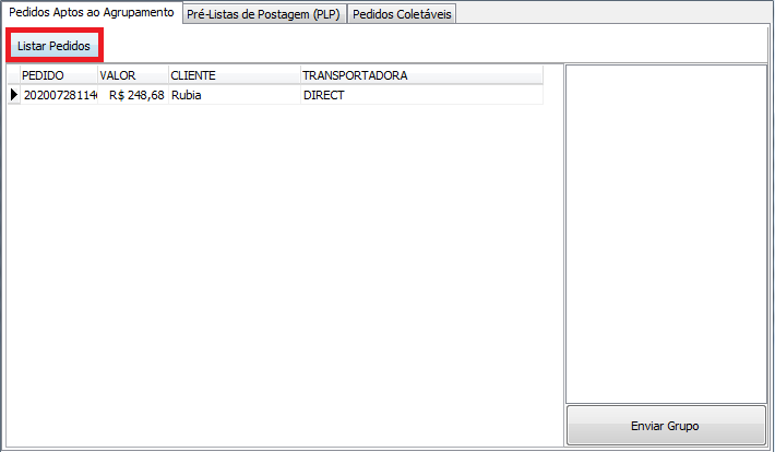Botao Listar Pedidos na tela do PLP Botao Listar Pedidos PLP