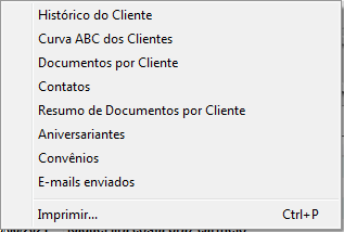 Botão Relatórios no cadastro de clientes do ClippMEI Relatórios no cadastro de clientes