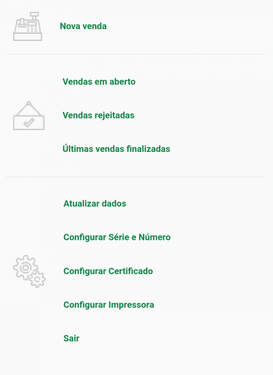 Gerenciador de NFC-e do aplicativo ClippFácil Gerenciador de NFC-e