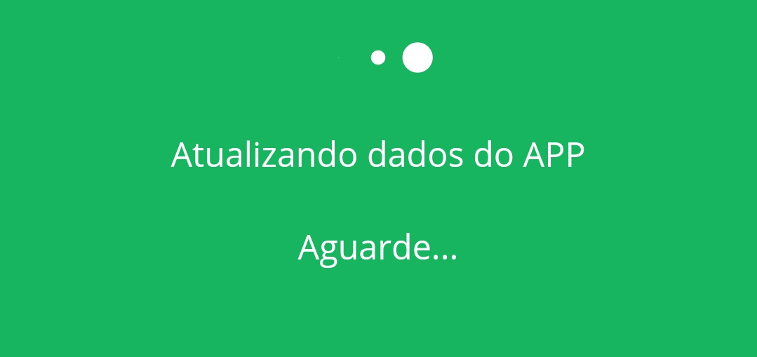 Notificação de sincronização dos dados no aplicativo Sincronização dos dados