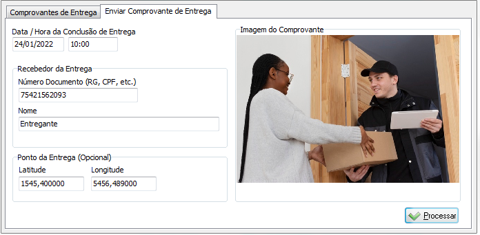 Preenchimento das informações e vínculo da imagem do comprovante Preenchimento das informações e vínculo da imagem do comprovante