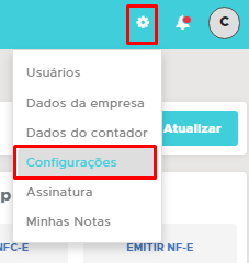Acesso às Configurações gerais do MDF-e Configurações gerais do MDF-e