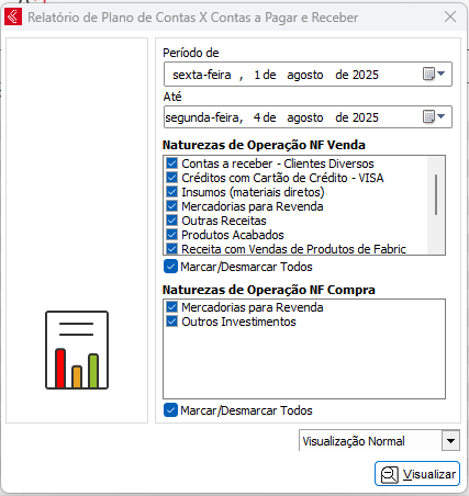 Relatório Contas a Receber e Pagar por Plano de Contas Contas a Receber e Pagar