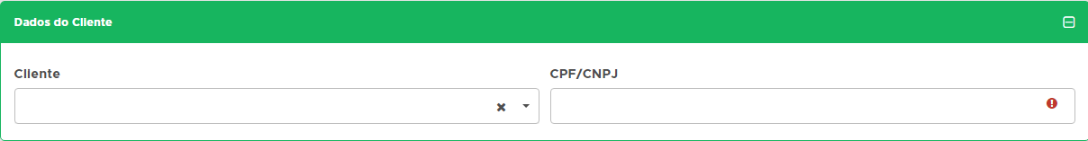 Campo Cliente para lançar um cliente na NFC-e Campo Cliente da NFC-e