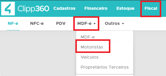 Acesso ao cadastro de Motoristas do MDF-e Cadastro de Motoristas