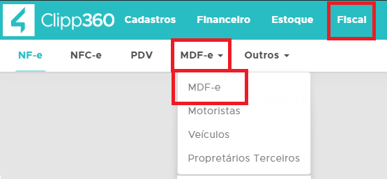 Acesso à emissão do MDF-e Emissão do MDF-e